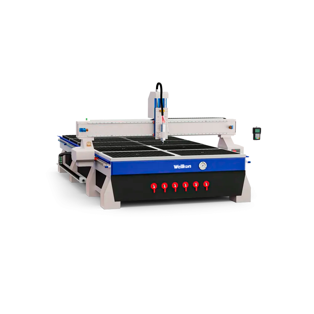 máquina enrutador CNC, Wellkon M1 2040, área de trabajo, husillo.